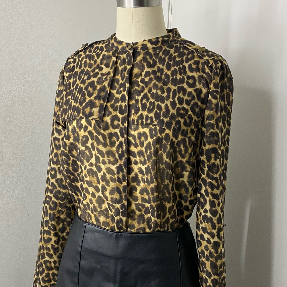 Ann Taylor Leopard Cheetah Blouse